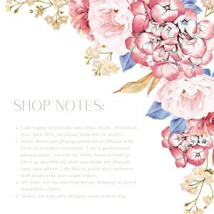 Shop Notes (Please Read!)